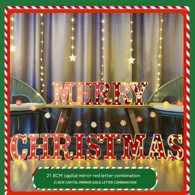 Color Printing Led Merry Christmas Letter Lights - Boaties Collective