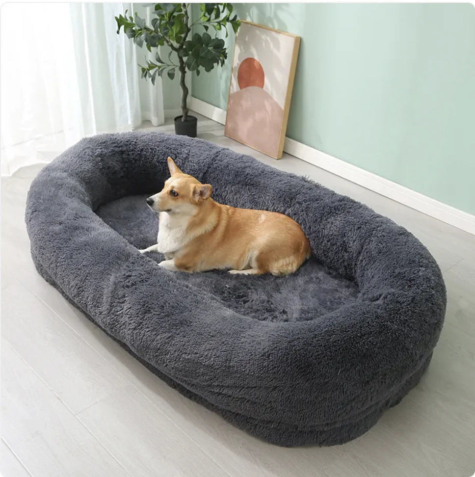 Plush Winter Pet Bed - Warm, Large, Removable & Washable