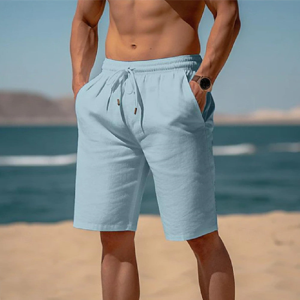 Drawstring Elastic Waist Straight Breathable Shorts - Boaties Collective