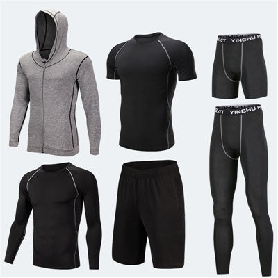 Running Workout Clothes Men 7pcs / sets Compression Running Basketball Games Jogging Tights set of underwear Gym Fitness sports sets - Boaties Collective