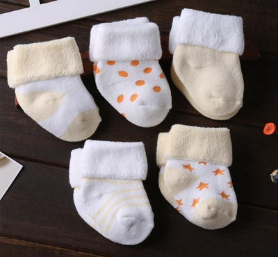 5 pairs Baby Socks Floor Non-slip Cotton Cartoon Doll socks with bells Baby Girls Boys Soft Cute Accessories - Boaties Collective