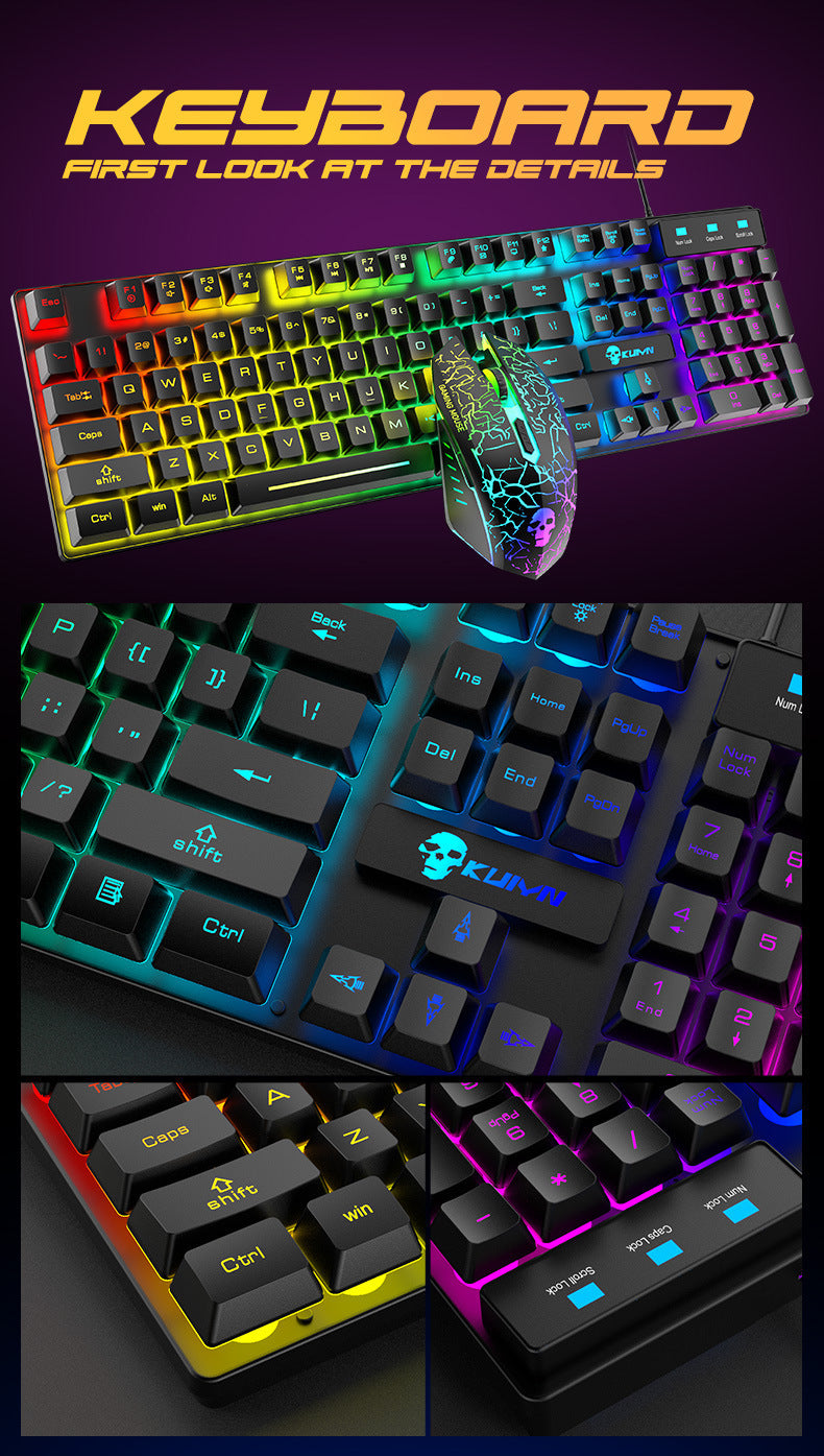 Kuiying T6RGB Luminous Keyboard And Mouse Set - Boaties Collective