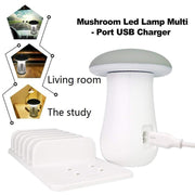 2 In 1 Multifunction Mushroom Lamp LED Lamp Holder USB Charger Home Office Supplies - Boaties Collective