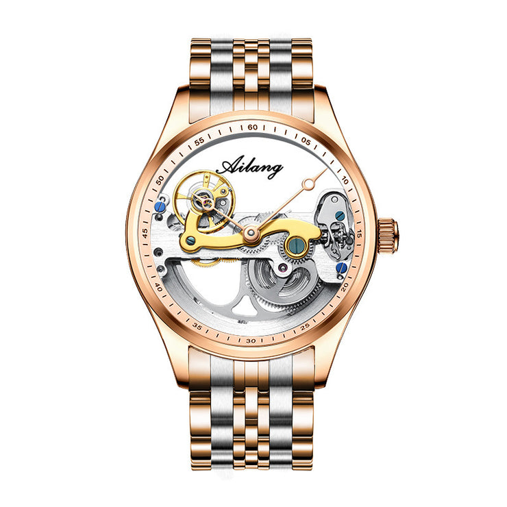 Automatic Mechanical Watch Creative Hollow Male Watch Generation Silicone Band Watch - Boaties Collective