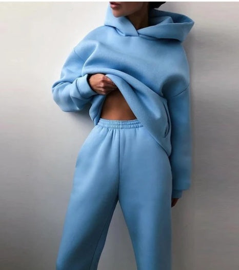 Women's Casual Hooded Sweater Two-piece Suit Clothes Hoodie Tracksuit - Boaties Collective