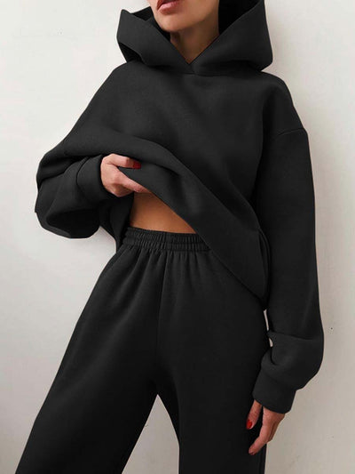 Women's Casual Hooded Sweater Two-piece Suit Clothes Hoodie Tracksuit - Boaties Collective