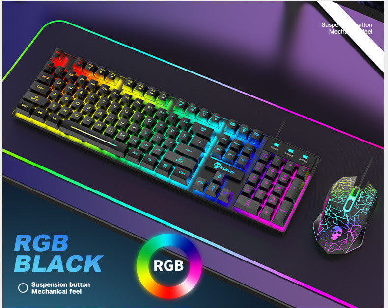 Kuiying T6RGB Luminous Keyboard And Mouse Set - Boaties Collective