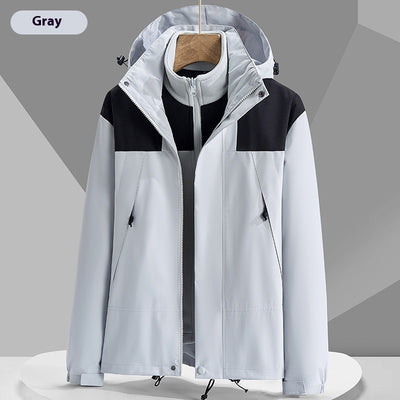 Hooded Windbreaker Unisex Fashion Colorblock Zip-up Jacket With Pockets Waterproof Outwear For Women Men Clothing - Boaties Collective