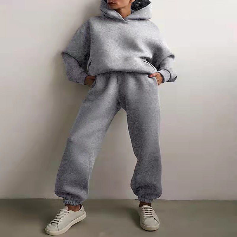 Women's Casual Hooded Sweater Two-piece Suit Clothes Hoodie Tracksuit - Boaties Collective