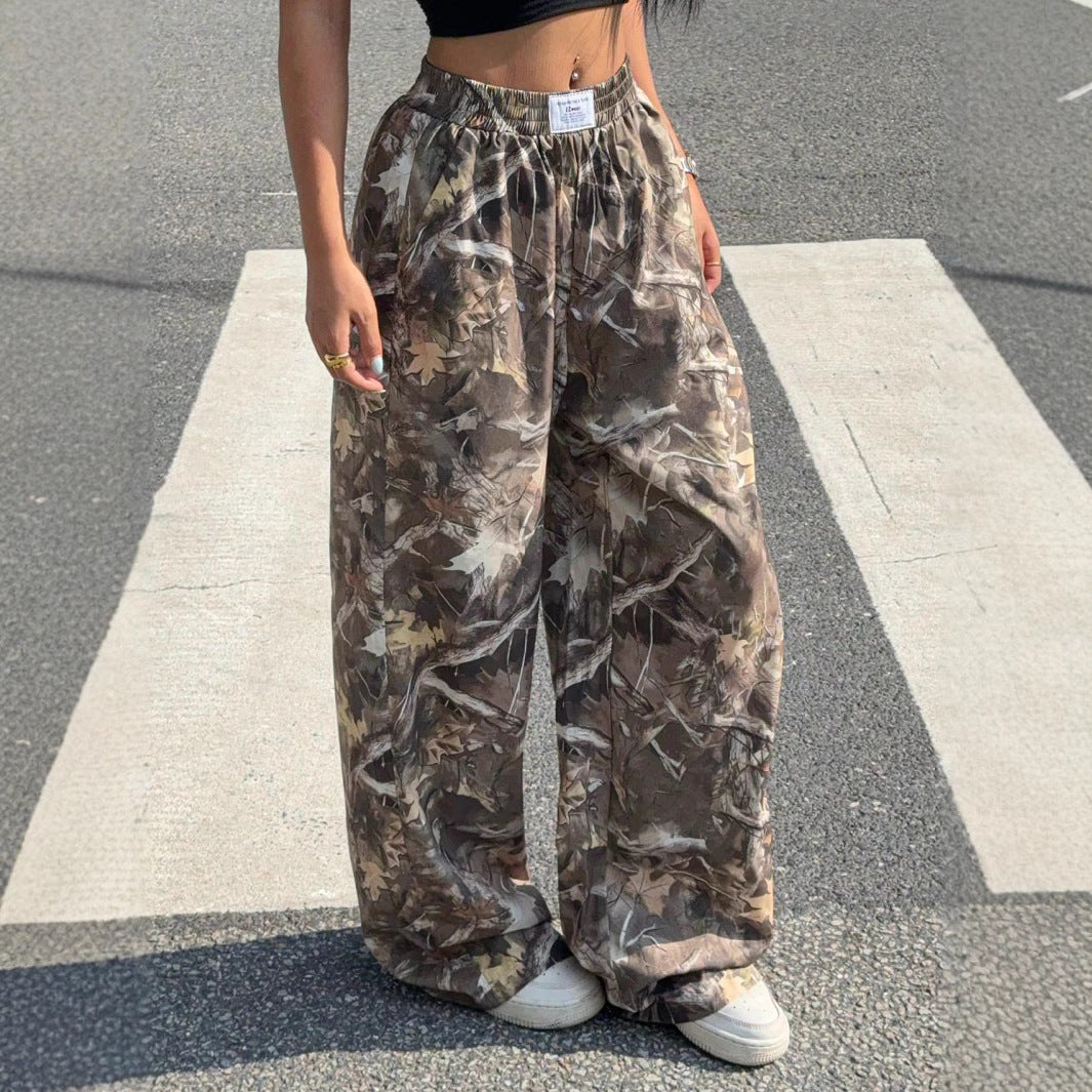 Slimming Casual Pants Hip Hop Retro Street Multi-pocket Camouflage Cargo Pants For Women Y2k Hip-hop Cargo Grunge Baggy Trousers - Boaties Collective