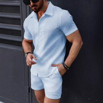 Men's Short-sleeved Casual Two-piece Set - Boaties Collective