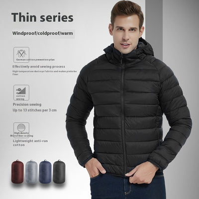 Men's Lightweight Hooded Coat Winter  Jacket - Boaties Collective