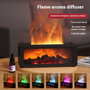 New Flame Aromatherapy Machine Colorful Essential Oil Diffuser Home Large Fog Volume Flame Humidifier 3D Flame Fireplace Machine - Boaties Collective