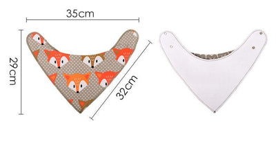 4pcs Lot Bibs Burp Cloth Print Arrow Wave Triangle Baby Bibs Cotton Bandana Accessories - Boaties Collective