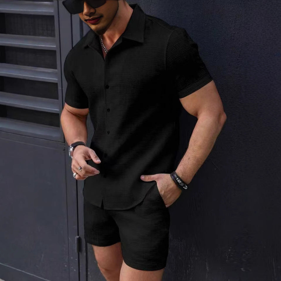 Men's Short-sleeved Casual Two-piece Set - Boaties Collective