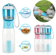 3-in-1 Pet Water & Food Bottle with Waste Bag Holder - Boaties Collective