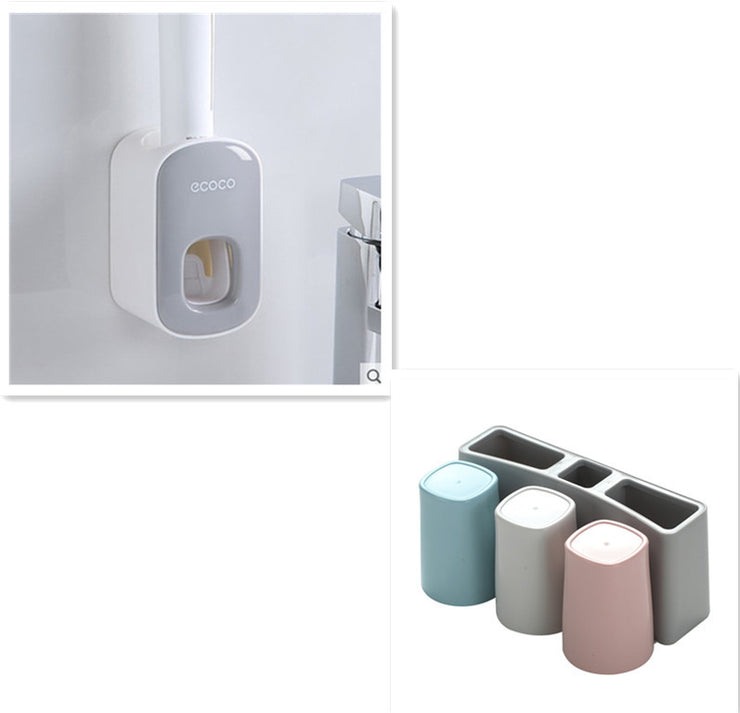 Wall Mounted Automatic Toothpaste Holder Bathroom Accessories Set Dispenser - Boaties Collective