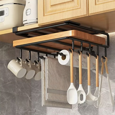 Under Shelf Storage Rack Home Kitchen Hanging Cabinet Cutting Board Organizer - Boaties Collective