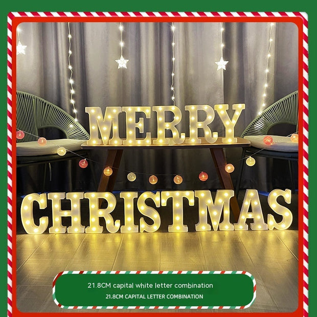Color Printing Led Merry Christmas Letter Lights - Boaties Collective