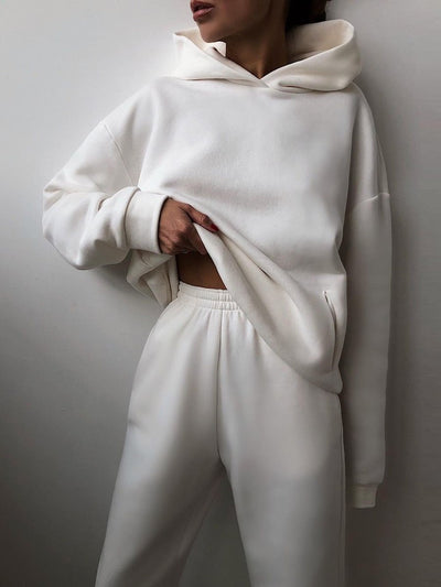 Women's Casual Hooded Sweater Two-piece Suit Clothes Hoodie Tracksuit - Boaties Collective