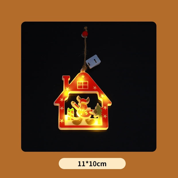 Decorative String Lights Christmas House Christmas Tree Pendant - Boaties Collective