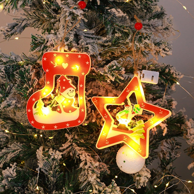 Decorative String Lights Christmas House Christmas Tree Pendant - Boaties Collective