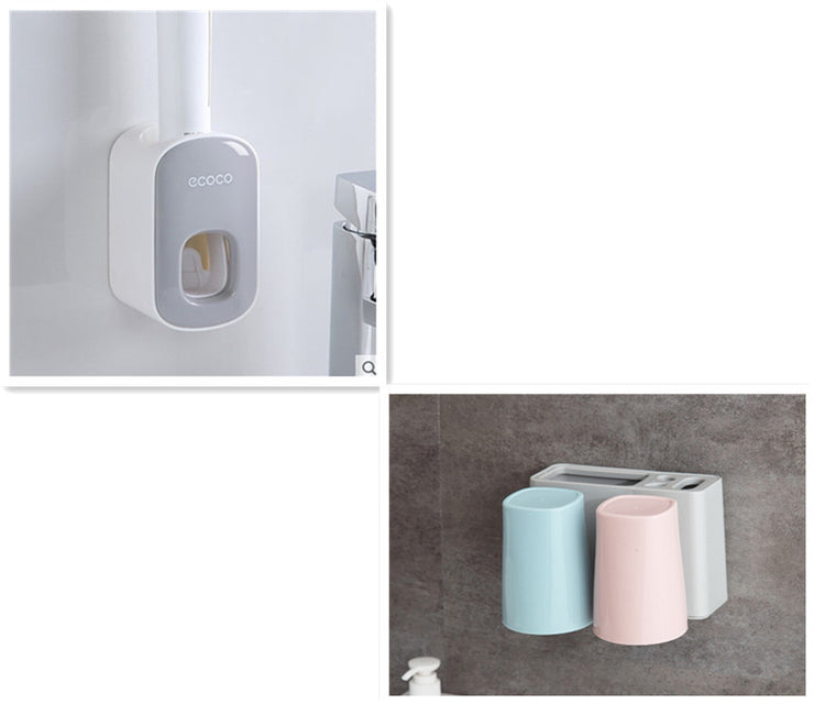Wall Mounted Automatic Toothpaste Holder Bathroom Accessories Set Dispenser - Boaties Collective