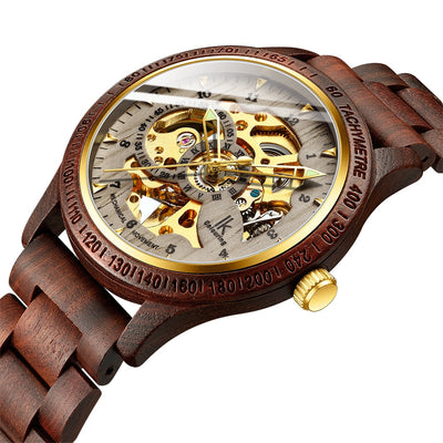 Classic Wooden Men's Mechanical Watch - Boaties Collective