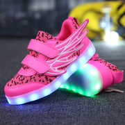 Children's Shoes Led Light Shoes Children's Wings Light Shoes Usb Charging Colorful Luminous Shoes Casual Light Shoes - Boaties Collective