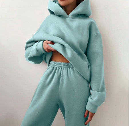 Women's Casual Hooded Sweater Two-piece Suit Clothes Hoodie Tracksuit - Boaties Collective