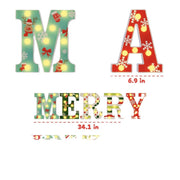 Merry Christmas Letter Light JOY Decorative Letters Decoration Christmas Home Party Desktop Ambience Light - Boaties Collective