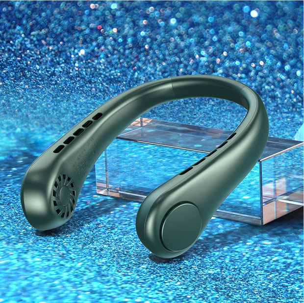 New Mini Neck Fan Portable Bladeless Hanging Neck Rechargeable Air Cooler Mini Summer Sports Fans - Boaties Collective