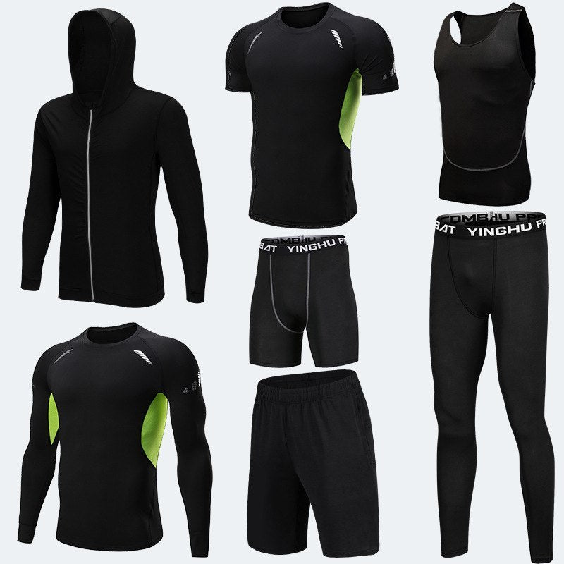 Running Workout Clothes Men 7pcs / sets Compression Running Basketball Games Jogging Tights set of underwear Gym Fitness sports sets - Boaties Collective