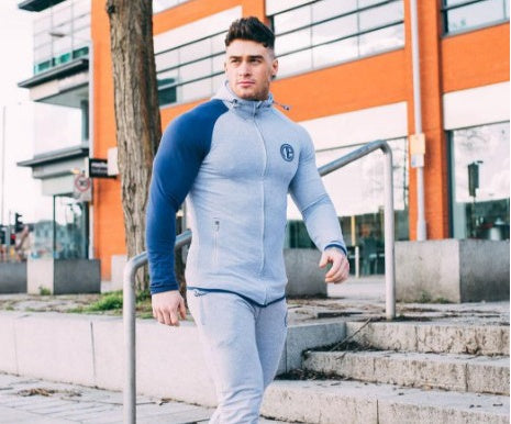 New muscle fitness bodyguard men running jogging jacket, zipper sweater - Boaties Collective