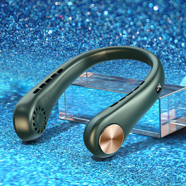 New Mini Neck Fan Portable Bladeless Hanging Neck Rechargeable Air Cooler Mini Summer Sports Fans - Boaties Collective