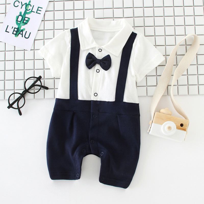 Baby bow gentleman climbing suit - Boaties Collective