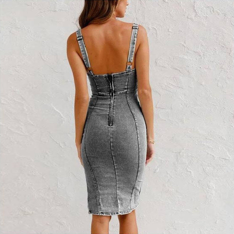 New Suspender Denim Dress Summer Casual Design - Boaties Collective