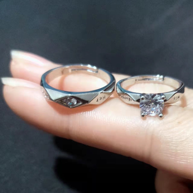 Couple Couple Rings Open Mouth White Gold Plated Men And Women - Boaties Collective