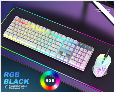 Kuiying T6RGB Luminous Keyboard And Mouse Set - Boaties Collective