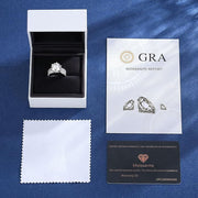 5ct Moissanite Engagement Rings For Women, 11MM Center Stone, D Color VVS1 Created Moissanite Wedding Promise Proposal Rings For Women Her, Anniversary Luxurious Bridal Gift - Boaties Collective