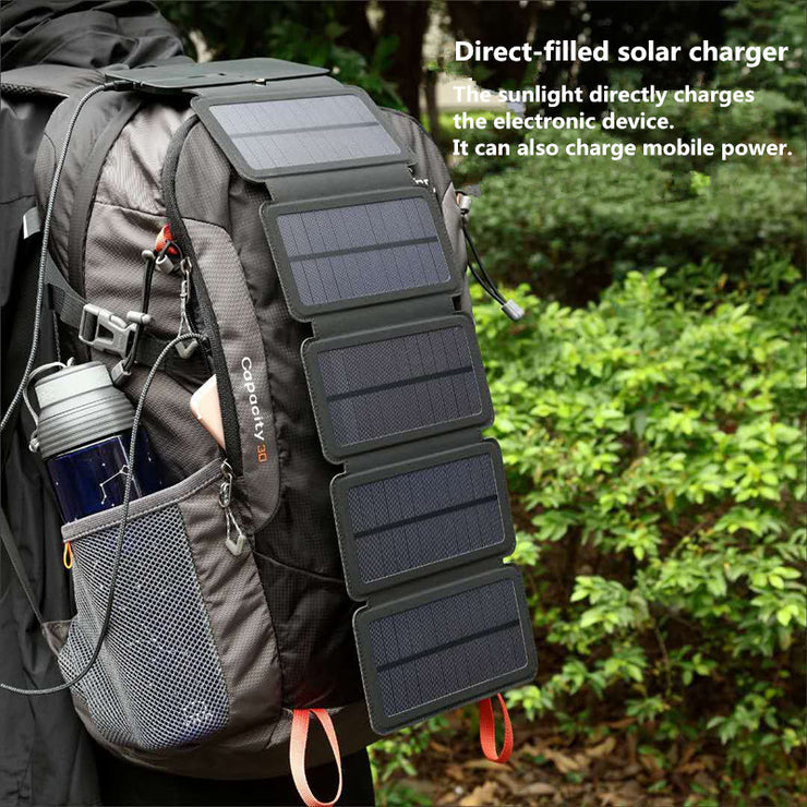 Outdoor Folding Solar Panel Charger Portable 5V 2.1A USB Output Devices Camp Hiking Backpack Travel Power Supply For Smartphones - Boaties Collective