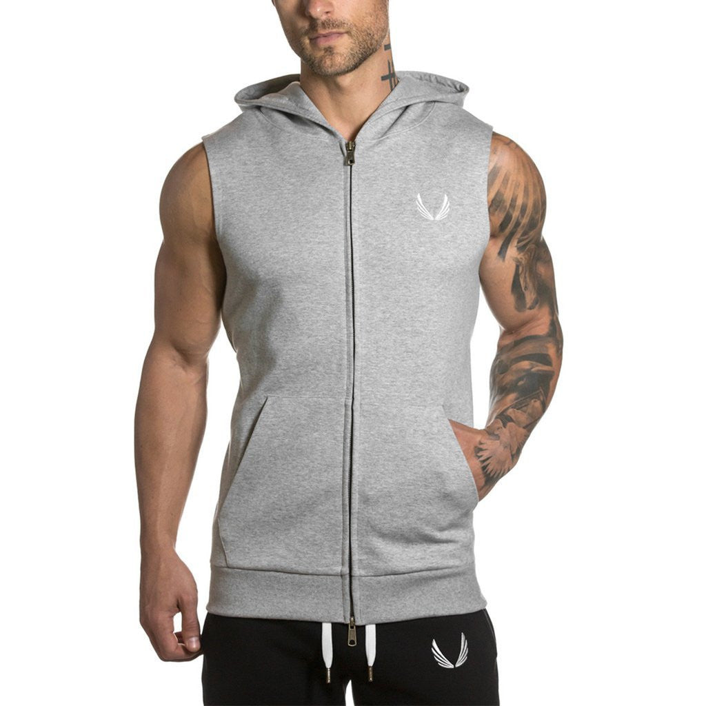 Outdoor Fitness Sports Tops Fashion Running Casual Cardigan Vest Men - Boaties Collective