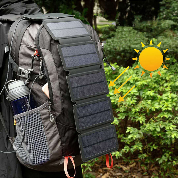 Outdoor Folding Solar Panel Charger Portable 5V 2.1A USB Output Devices Camp Hiking Backpack Travel Power Supply For Smartphones - Boaties Collective