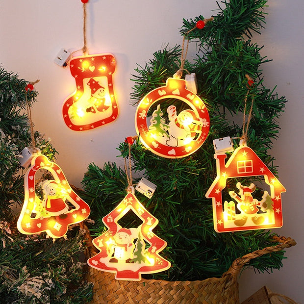 Decorative String Lights Christmas House Christmas Tree Pendant - Boaties Collective