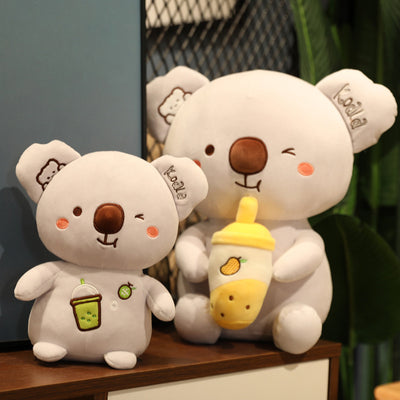 New Soft Milk Tea Cup Plush Doll Cute Koala Pillo - Boaties Collective