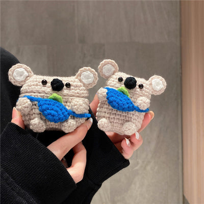 Homemade Handmade Knit Backpack Koala Bear Earphone Cover - Boaties Collective