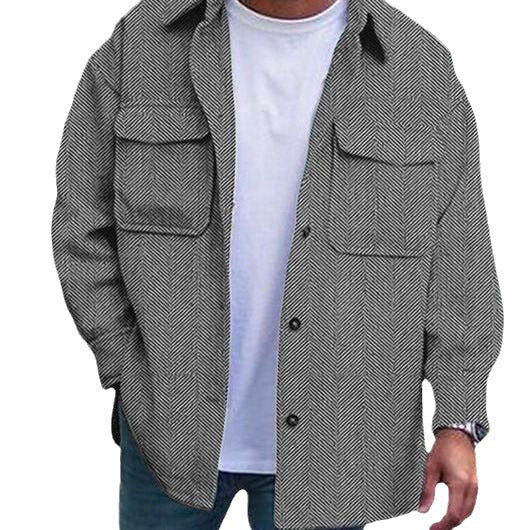 Coat Men Polo Collar Top Men Fashion Work Clothes - Boaties Collective