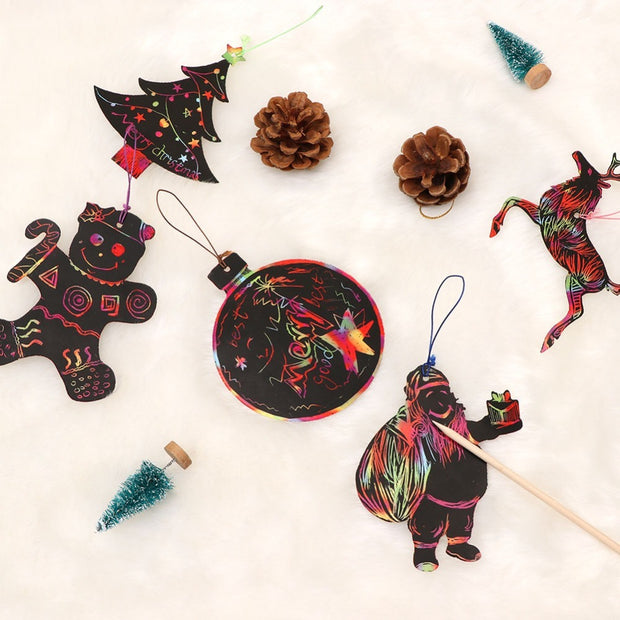 OurWarm 21pcs Magic Color Scratch Card Christmas Tree Orname - Boaties Collective