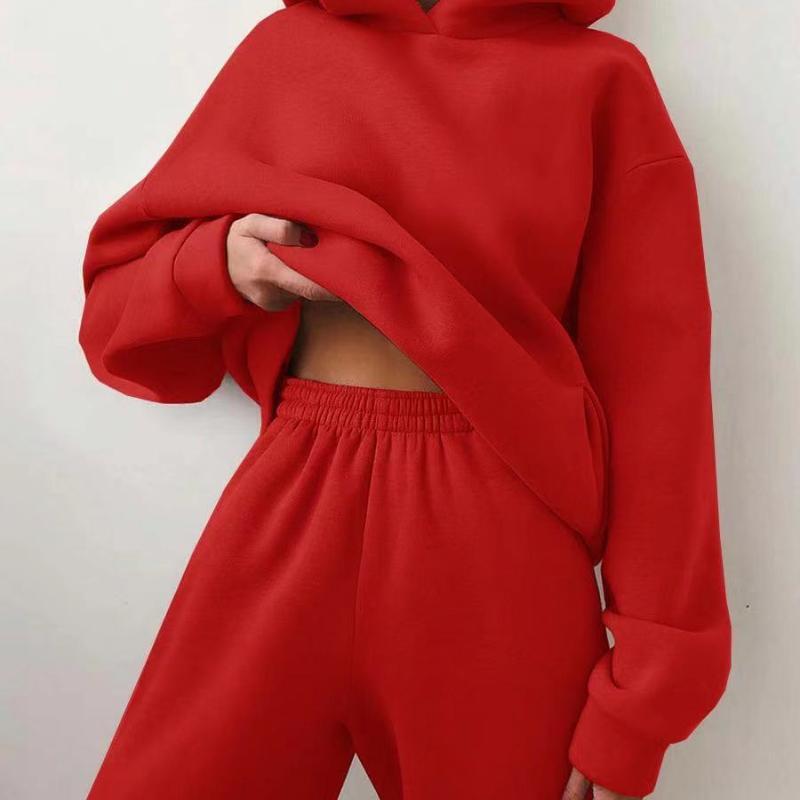 Women's Casual Hooded Sweater Two-piece Suit Clothes Hoodie Tracksuit - Boaties Collective