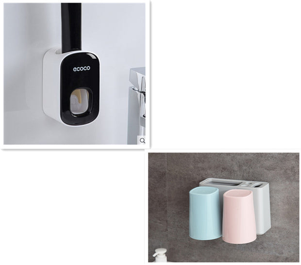 Wall Mounted Automatic Toothpaste Holder Bathroom Accessories Set Dispenser - Boaties Collective